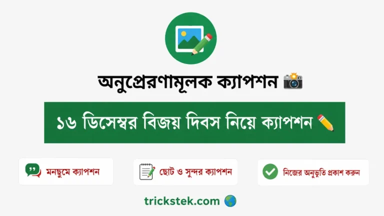 ১৬ ডিসেম্বর বিজয় দিবস নিয়ে ক্যাপশন